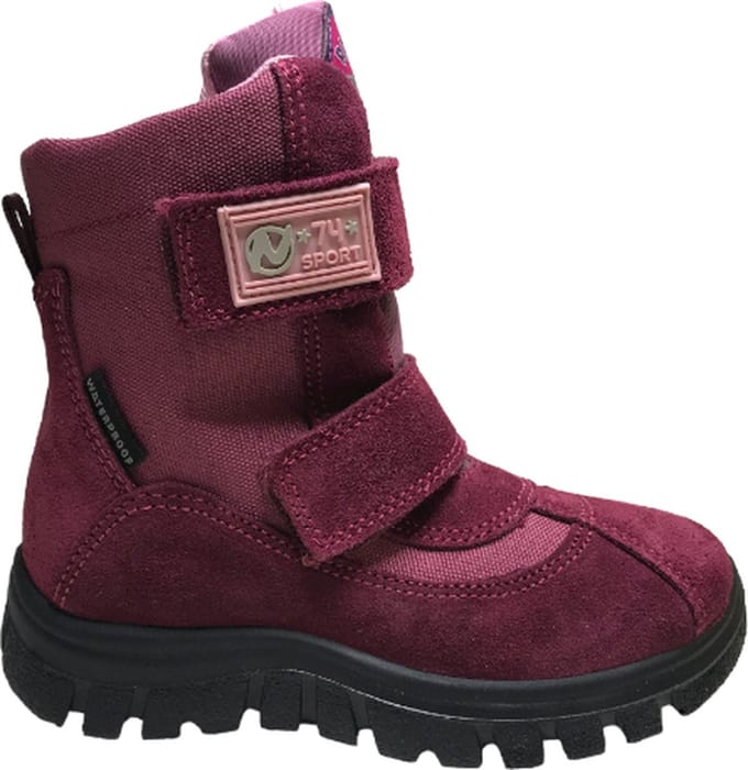 Naturino Thorens - Mt 33 - velcro's lederen warme laarzen - bosbes