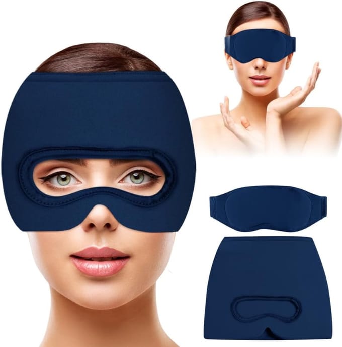 Migraine Masker - Hoofdpijn Muts - Directe Verlichting - Donkerblauw
