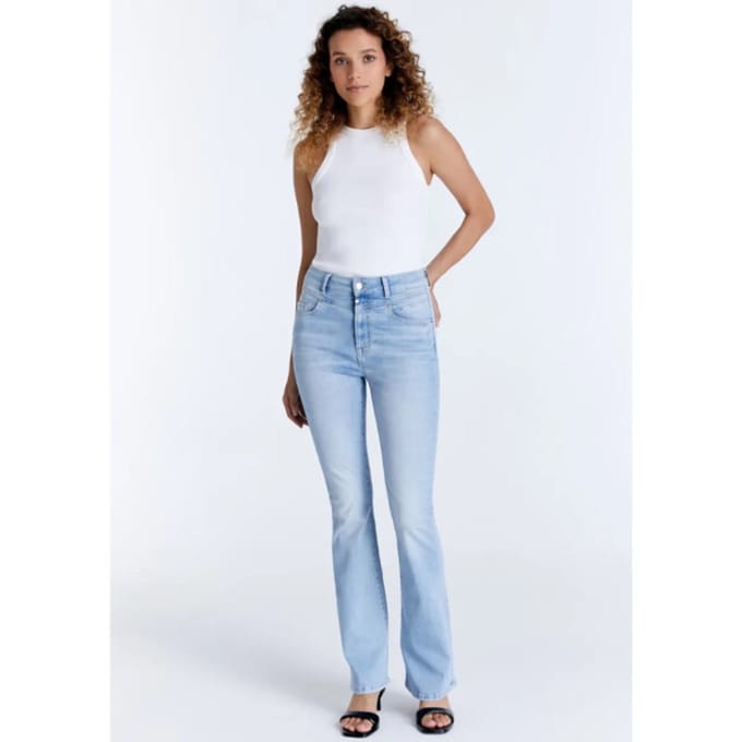 COJ - Matilda - Dames Flare Jeans - Light Blue