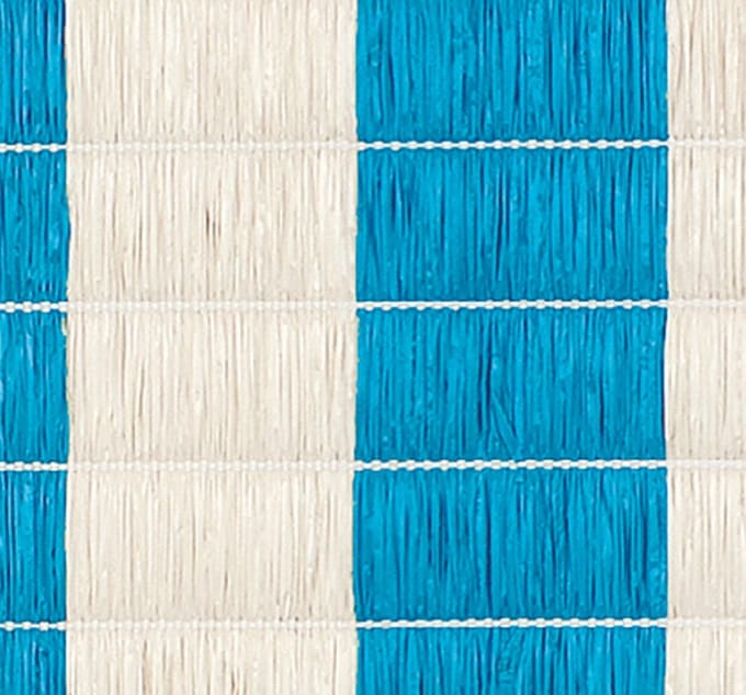 Balkondoek windscherm basic blauw - creme 90x300 cm