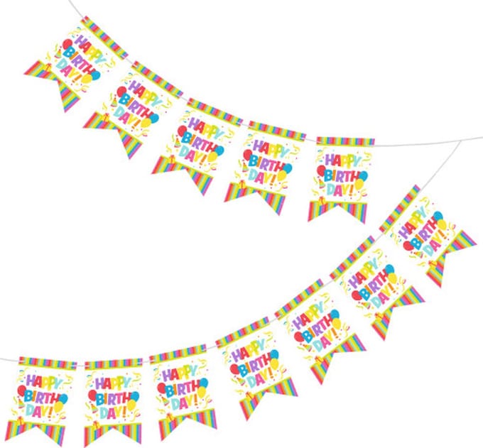 Susy Card 40028118 feestdecoratie Vlaggenlijn