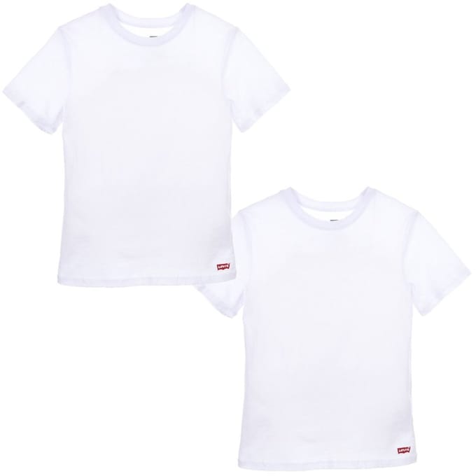 Levi´s ® Kids 2pk T-shirt Met Korte Mouwen Wit 5 Years Kinderen