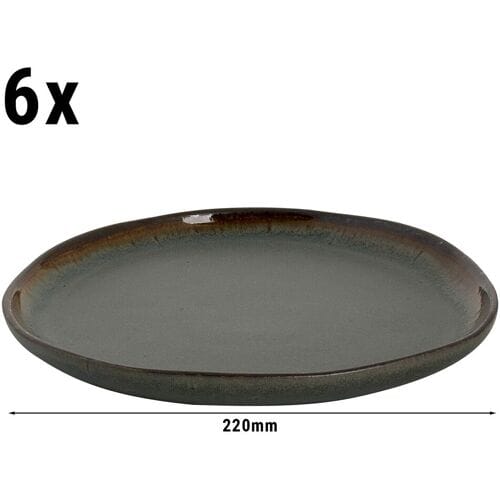 GGM Gastro (6 Stück) DAVIDE - Teller - flach - Ø 220mm - Braun