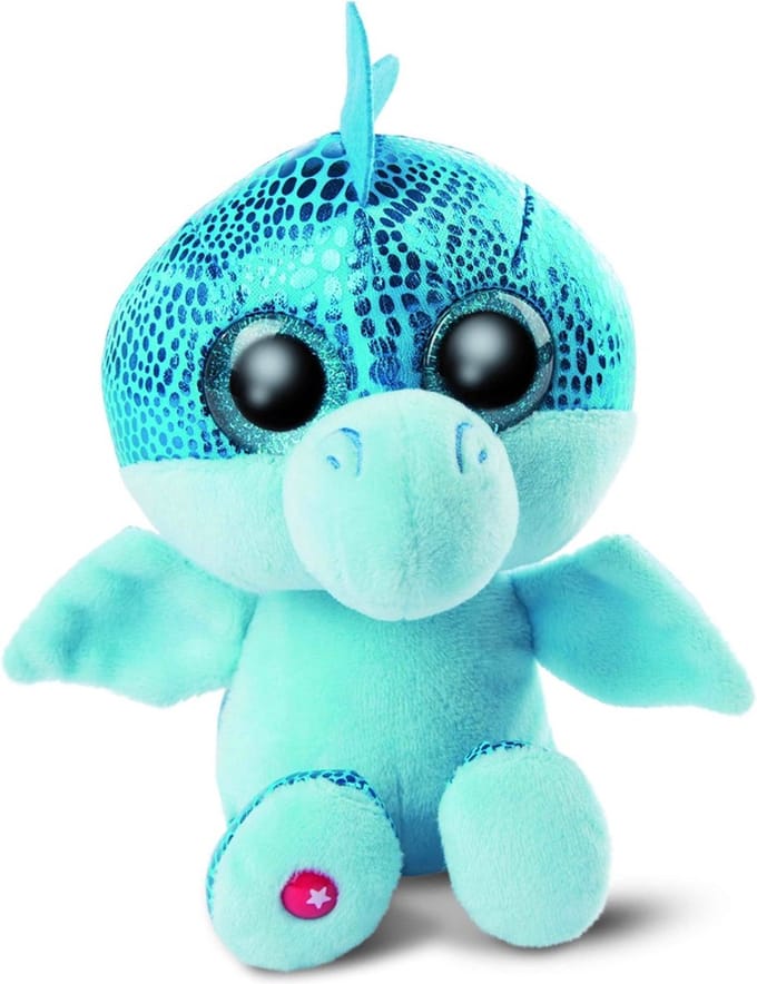 NICI Knuffel Draak - Jet-Jet - pluche - blauw - 15 cm - knuffeldier