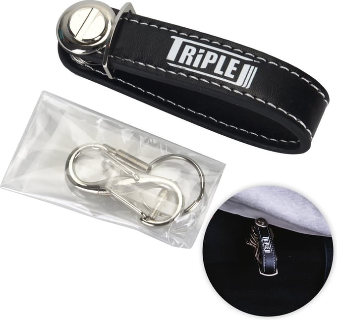 Triple J® Sleutel Organizer - Sleutelhanger - 2 tot 16 sleutels - Zwart