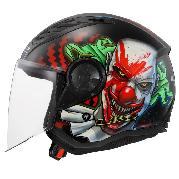 LS2 OF616 Airflow II Happy Dreams Mat Zwart Jethelm - Helm