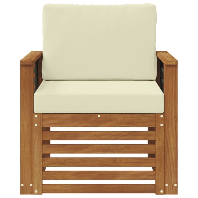 vidaXL - Buiten - bank - set - Massief - Acacia - Hout - en - Polyester