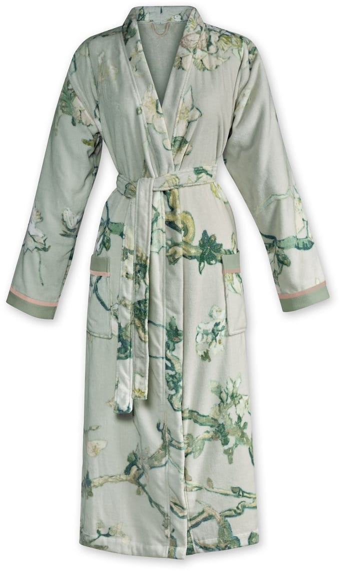 Beddinghouse x Van Gogh Museum Blossom Bathrobe Badjas - Groen - S