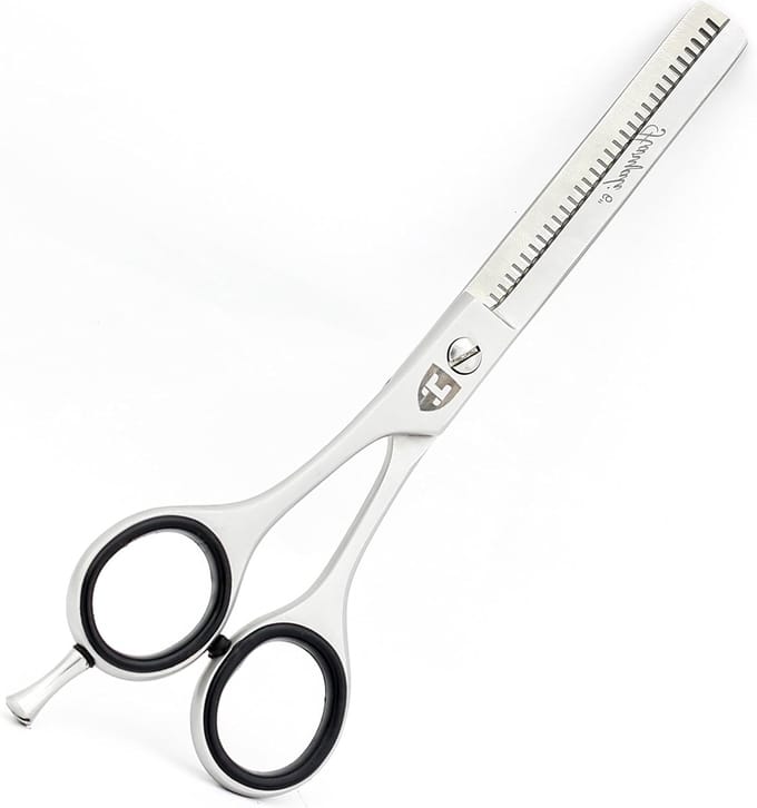 Dunner Schaar - Professionele Kappersschaar - Haar Texturiseren - Vaste Schroef Systeem - 65 Inch - Zilver