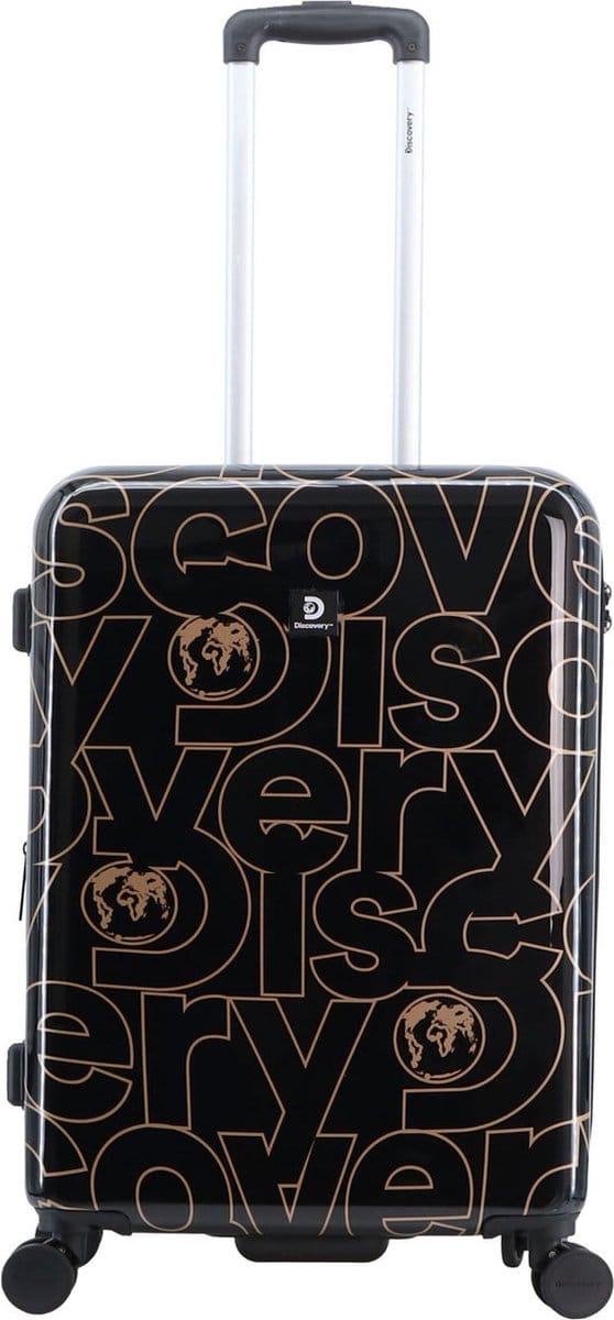 Discovery Gold Harde Koffer | Trolley | Reiskoffer Valies - 67cm (M) - Bedrukt / Medium
