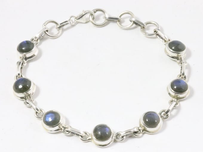 Zilveren armband met labradoriet