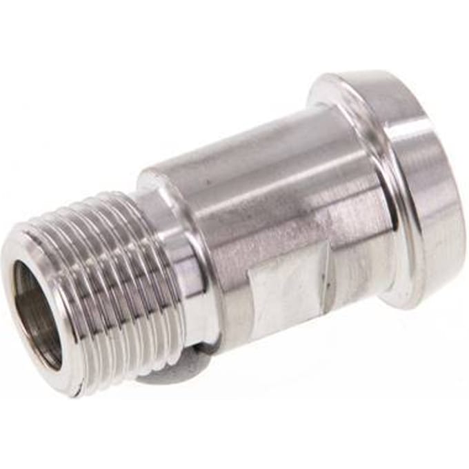 Din 11851 Melkkoppeling 22mm Laspuntstuk X G3/8" Buitendraad RVS
