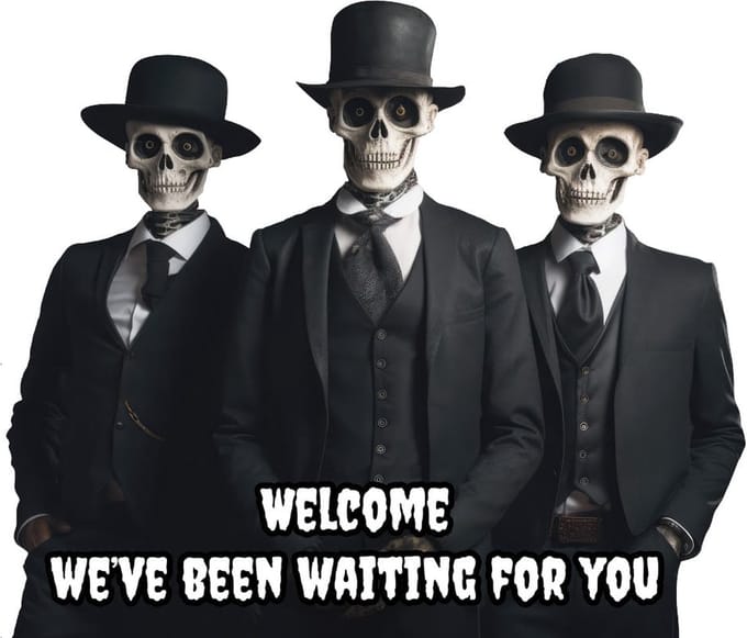 Raamsticker Halloween skeletten | Herbruikbaar | UV- en waterproof | 100cm breed, 87cm hoog