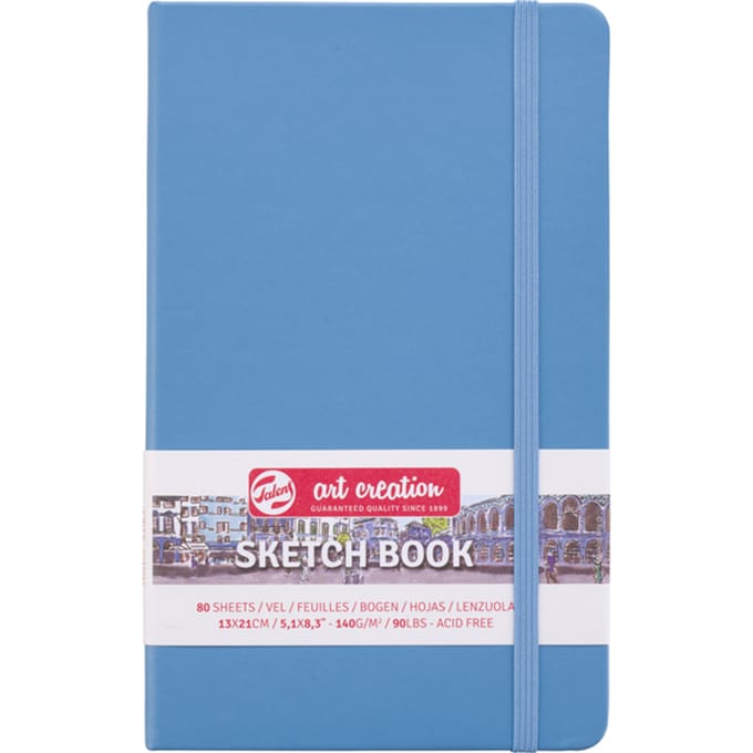 Schetsboek Talens Art Creation 80 witte vellen 140gr 130x210mm blauw