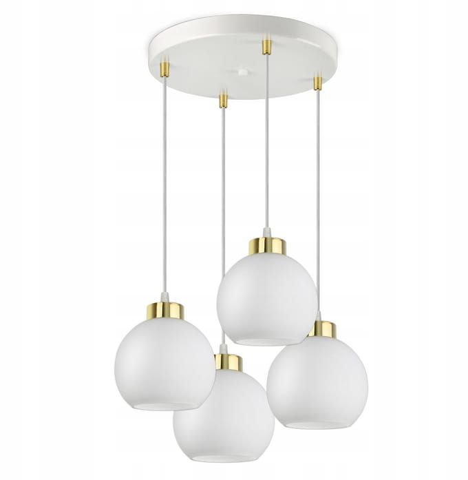 Hanglamp Witte Glazen Bollen EZ4 LED E27 - Stijlvol en Modern
