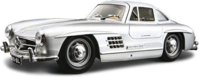 Mercedes Benz 300sl 1954 1:24 - zilvergrijs - modelauto - schaalmodel