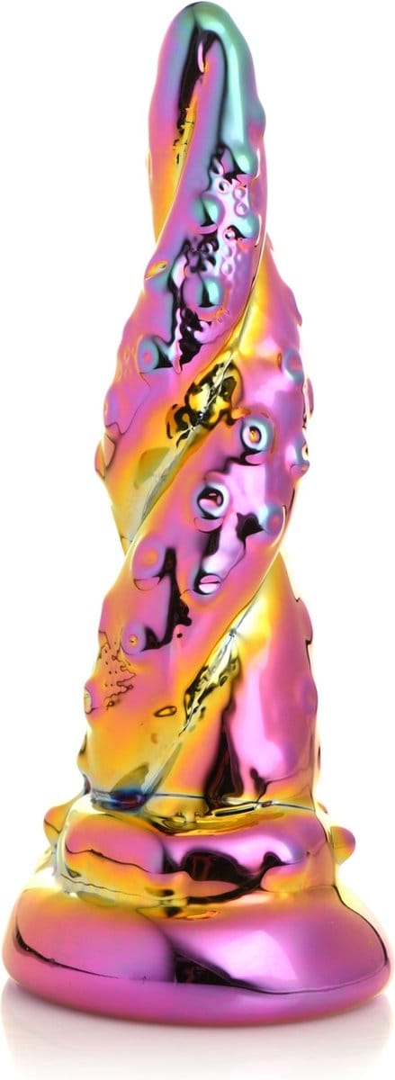 Creature Cocks - Betoverende Regenboog Glazen Dildo - Geel & Roze