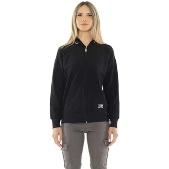 Capuchon sweaters Leone 1947 Woman Hoody Full Zip Black Ring
