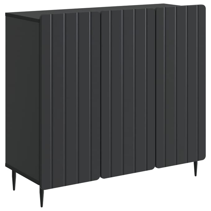 vidaXL - Dressoir - Zwart - 89 - x - 34,5 - x - 82 - cm - Bewerkt - hout