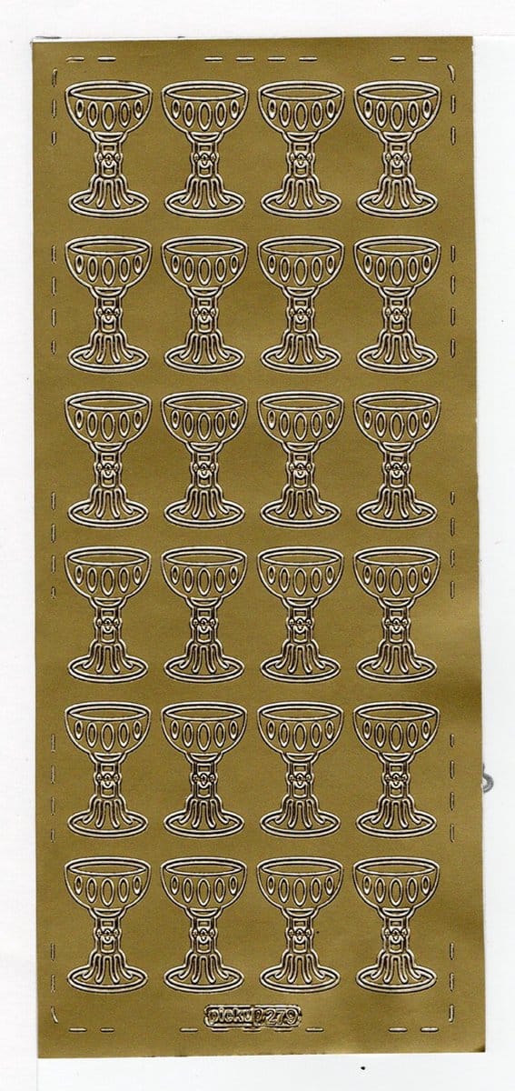 Pickup hobbysticker 2 stuks per verpakking 279 kelk Kelch gold goud