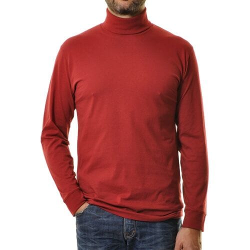 Ragman Long Sleeve Uni Col T-Shirt Single Jersey Wijnrood / male