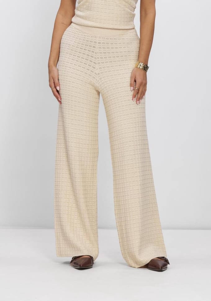 Studio Amaya Kensi Pants Broeken Dames - Creme - Maat M