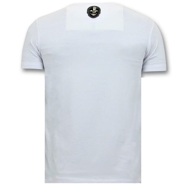 Coole T-shirt Mannen - Transformers Robots Print - Wit