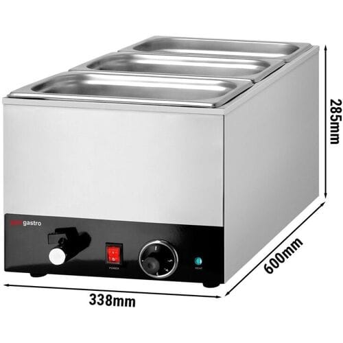 GGM Gastro Elektrische bain-marie - 1,2 kW - 1x GN 1/1 met 200mm hoogte - met aftapkraan