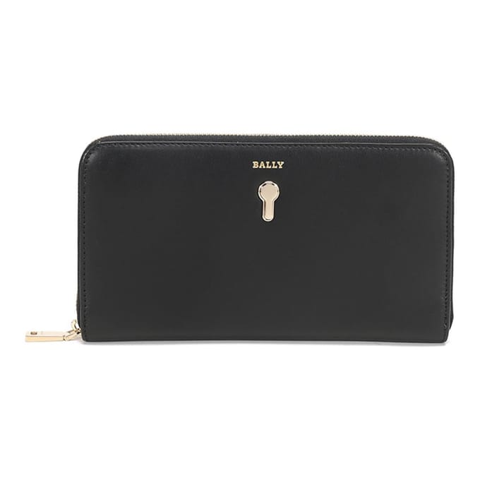 Bally Lederen Lange Portemonnee Dames portemonnees Zwart CROVENOR-W-110 Basic Set (Bag+Dust Bag) gray