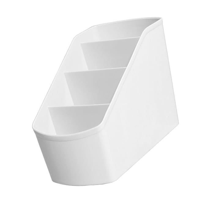 Bureau-organizer met 4 vakken Plastic Multifunctionele Pen Potlood Afstandsbediening Houder white