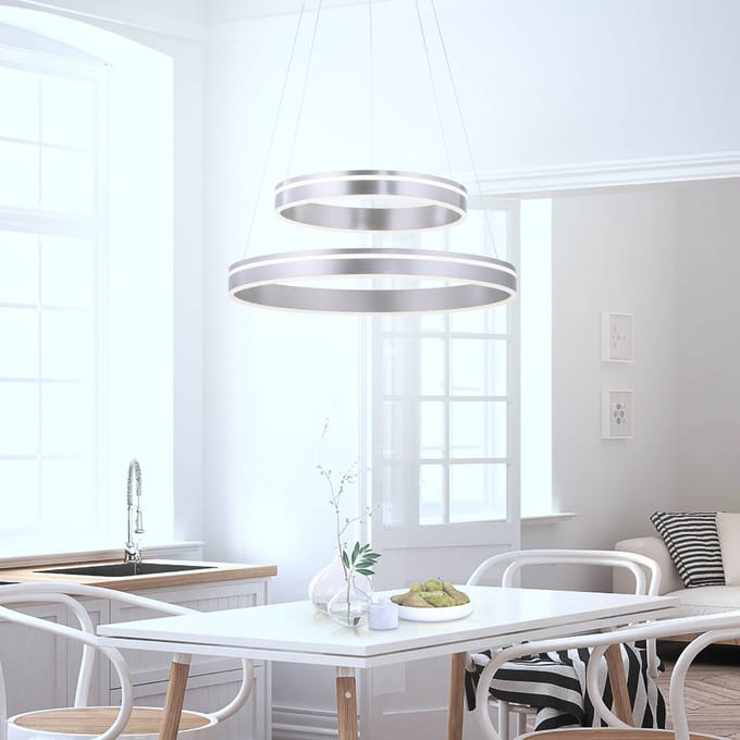 Q-Smart-Home Paul Neuhaus Q-VITO hanglamp 2-lamps staal