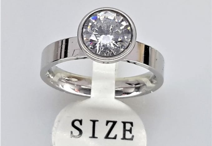 Ring - meisjes – Tiener – Zirkonia - 7mm - sieraden - RVS - Maat 15