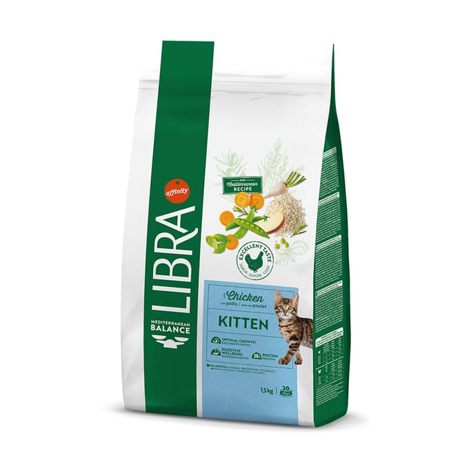 1,5kg Libra Cat Junior Droog kippenvoer voor katten