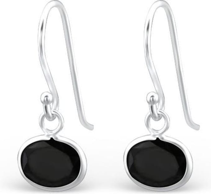Montebello Oorbellen Cara Black - 925 Zilver E-Coating - 9x20mm