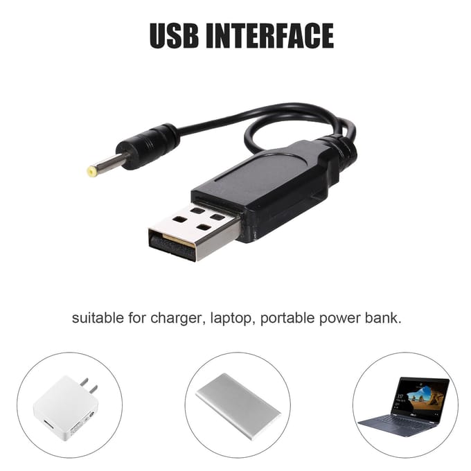 Compatibel met S66 RC Drone USB-opladerkabel voor RC Drone Batterij 3.7V 650mAh Lithium zwart