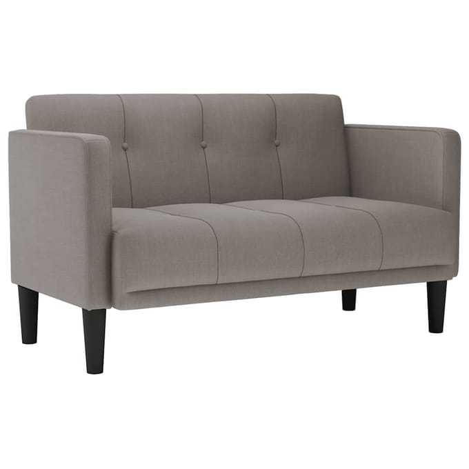 vidaXL - Loveseat - Bank - Taupe - 111 - cm - Stof