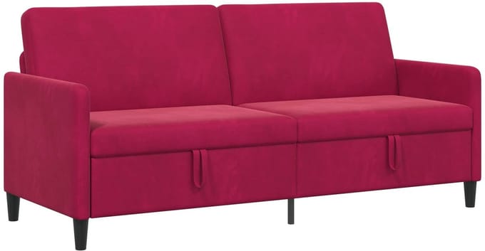 vidaXL - Sofa - met - Opbergruimte - Wijnrood - 192 - x - 78 - x - 87 - cm - Polyester