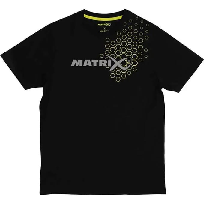 Matrix Hex Print T-Shirt Black - Maat : Medium