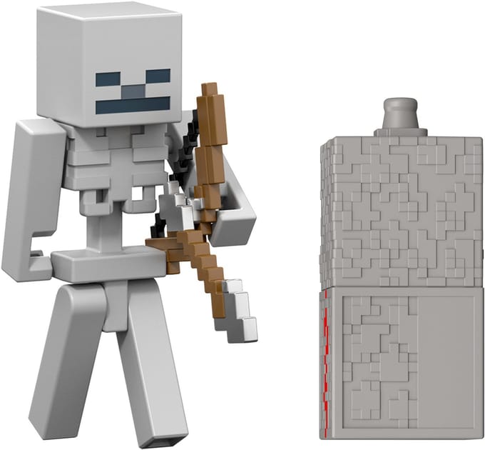 Minecraft Redstone Charged Skeleton Actiefiguur en Accessoireset