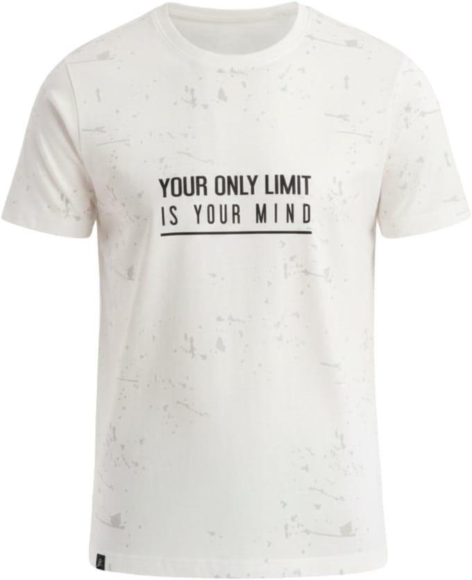 OMBRE T-shirt - Regular Fit - Katoen - Korte Mouw Wit S