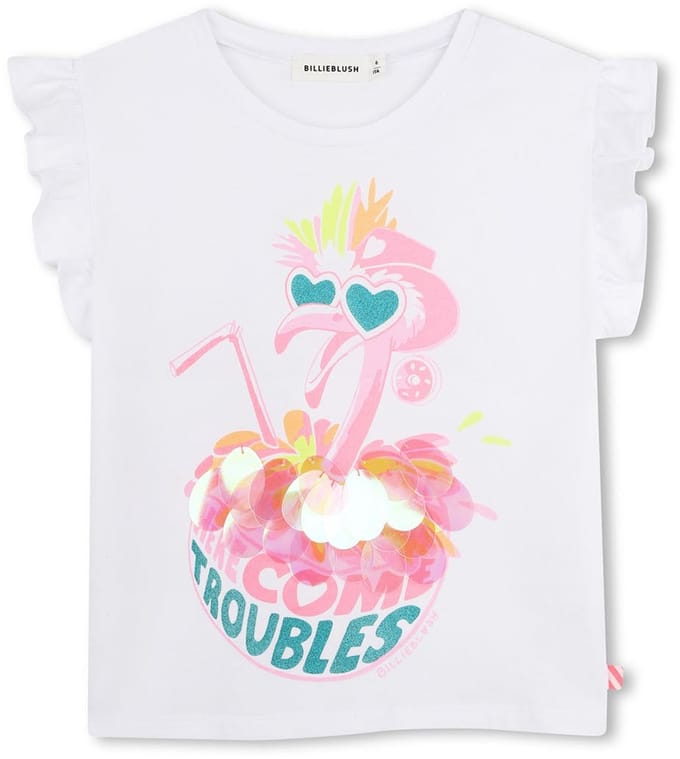 Billieblush - T-Shirt print - White - Maat 104