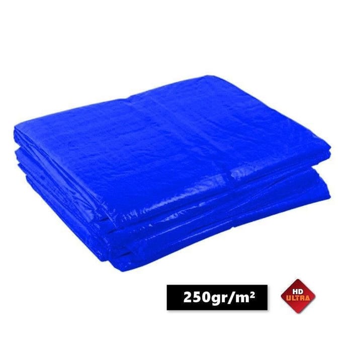 Blauw afdekzeil bache bouwzeil 8x10m 250gr/m²
