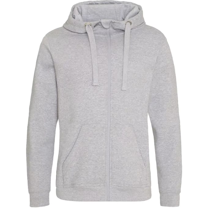 Graduate Heavyweight Hoodie met rits Heather Grey - M