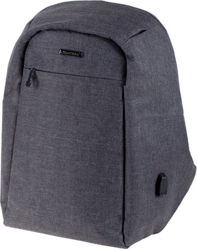 Lightpak rugzak - SAFEBAG - grijs - polyester - JU-46153