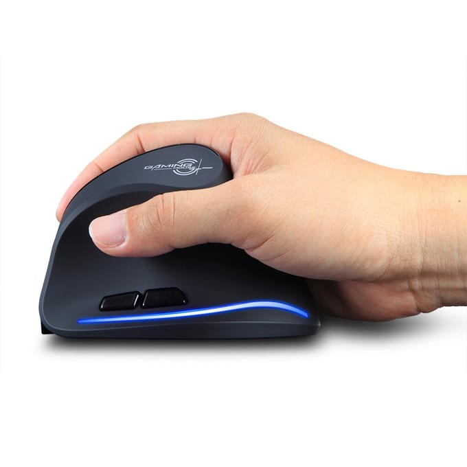 F-35 Verticale Muis Ergonomisch Oplaadbaar 2400 DPI Draagbare Gaming Muis zwart