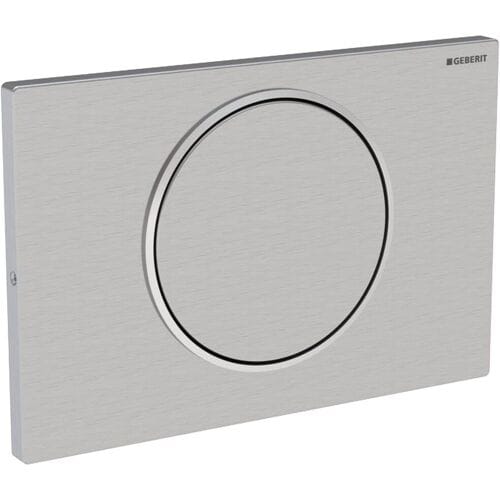 Geberit Sigma10 bedieningsplaat - spoel-stop spoeling - rond - vergrendeling,geb. rvs