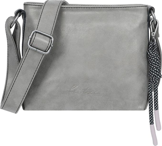 Fritzi aus Preußen schoudertas Bitzi02 Jive Crossbody Bag Metallic Shell Taupe