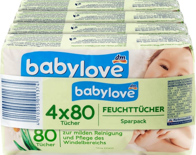 babylove billendoekjes (4x80 St), 320 St