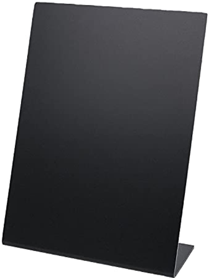Zwart Tafeldisplay Krijtbord L-Stand DIN A6 voor Creatieve Presentaties