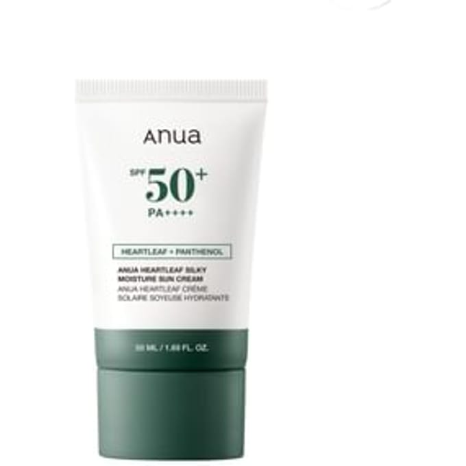 Anua Hearleaf zijdezachte hydraterende zonnebrandcrème 50 ml